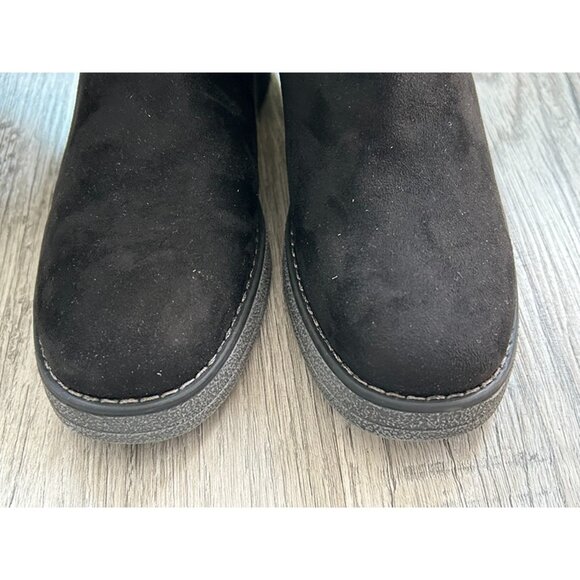 Patrizia Womens Black Microsuede Mid-Calf Chunky Heel Starlie Tall Boots Size 40 - Picture 3 of 11